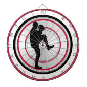 Baseball Player Verlassen Handed Pitcher Windup Dartscheibe (vorne)