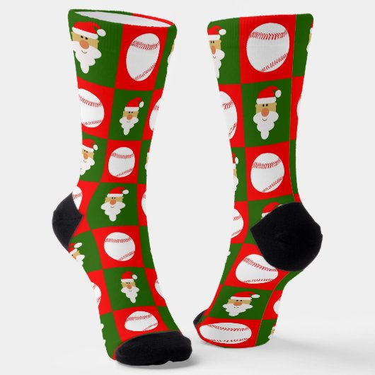 Baseball Player Weihnachten Weihnachtsfeiertag Socken (Gewinkelt)