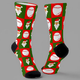Baseball Player Weihnachten Weihnachtsfeiertag Socken