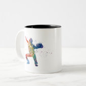 baseball player zweifarbige tasse (Vorderseite Links)