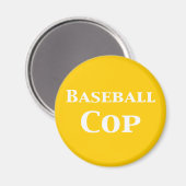 Baseball-Polizist-Geschenke Magnet (Vorderseite/Rückseite)