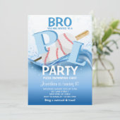 Baseball Poolparty 10. Geburtstag Einladung (Stehend Vorderseite)