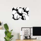 Baseball Pop Kunst, Dichtung und Musik Poster (Heimbüro)