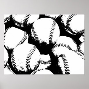 Baseball Pop Kunst, Dichtung und Musik Poster