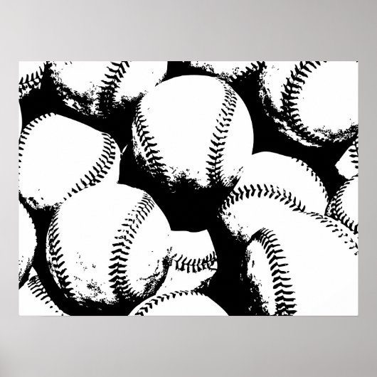 Baseball Pop Kunst, Dichtung und Musik Poster (Vorne)