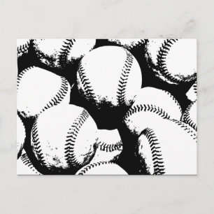 Baseball Pop Kunst, Dichtung und Musik Postkarte