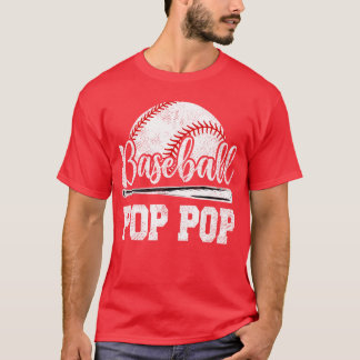 Baseball Pop Pop Baseballspieler Spieltag Vatertag T-Shirt