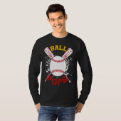 Baseball Pops Ball Softball  Fathers Day T-Shirt (Vorne ganz)