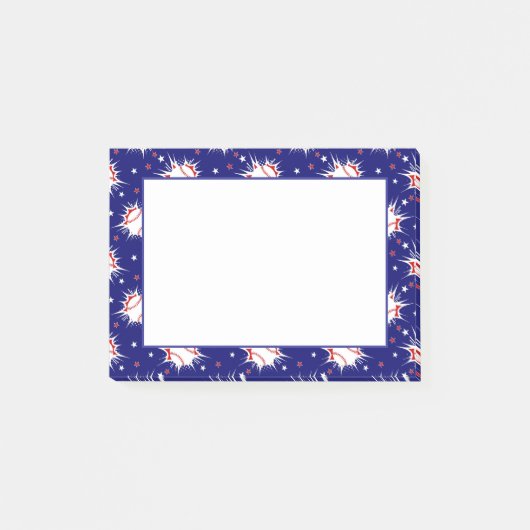 Baseball Post-it Klebezettel (Vorderseite)