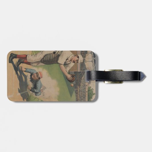 Baseball-Poster-Gepäckmarke Gepäckanhänger (Rückseite horizontal)