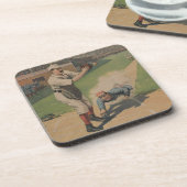 Baseball-Poster-Getränkekasten Getränkeuntersetzer (Linke Seite)