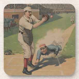 Baseball-Poster-Getränkekasten Getränkeuntersetzer