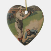 Baseball Poster Keramik Ornament (Rechts)