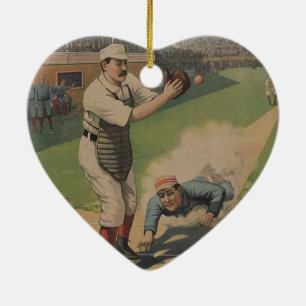 Baseball Poster Keramik Ornament