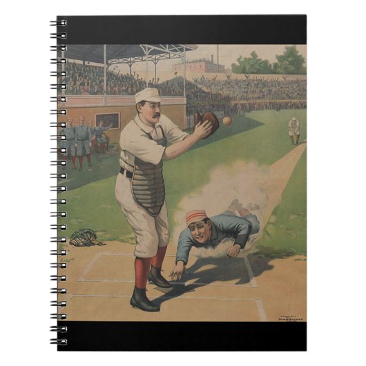 Baseball-Poster-Notebook Notizblock (Vorderseite)