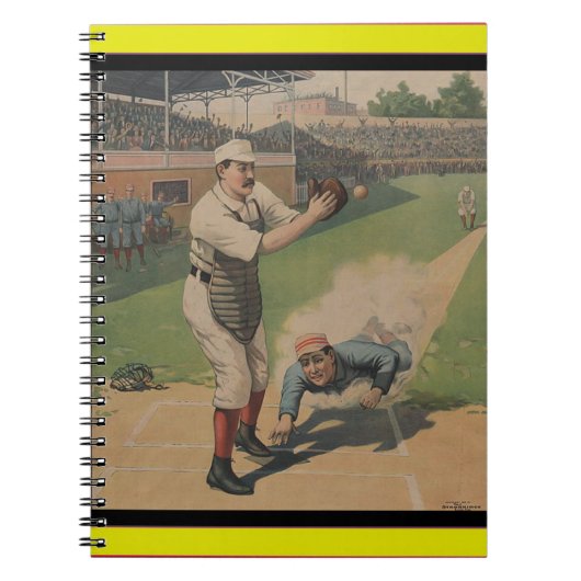 Baseball-Poster-Notebook Notizblock (Vorderseite)