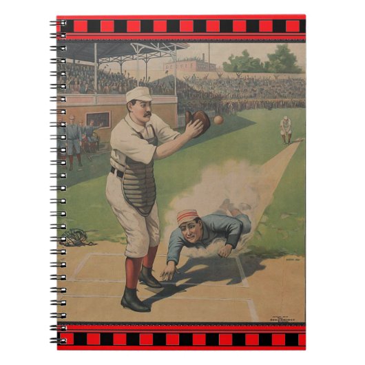 Baseball-Poster-Notebook Notizblock (Vorderseite)