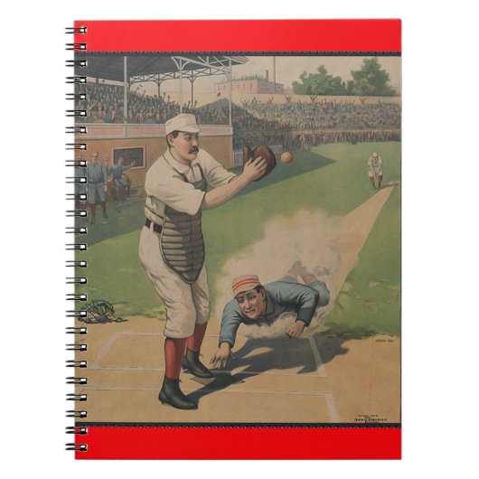Baseball-Poster-Notebook Notizblock (Vorderseite)