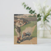 Baseball Poster Postkarte (Stehend Vorderseite)