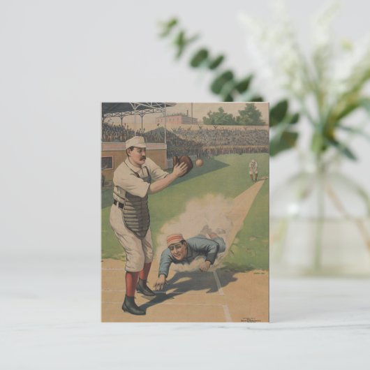 Baseball Poster Postkarte (Stehend Vorderseite)