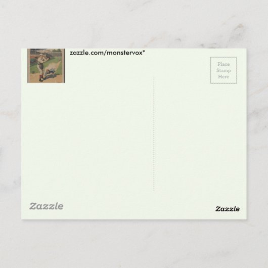 Baseball Poster Postkarte (Rückseite)