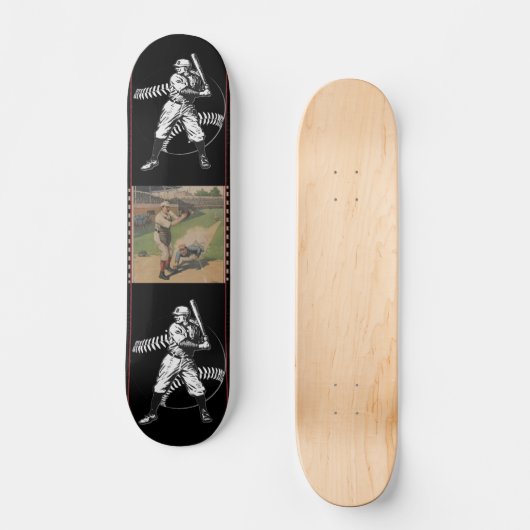 Baseball-Poster-Skateboard Skateboard (Vorderseite)