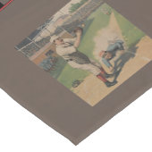 Baseball Poster Table Runner Kurzer Tischläufer (Ecke)