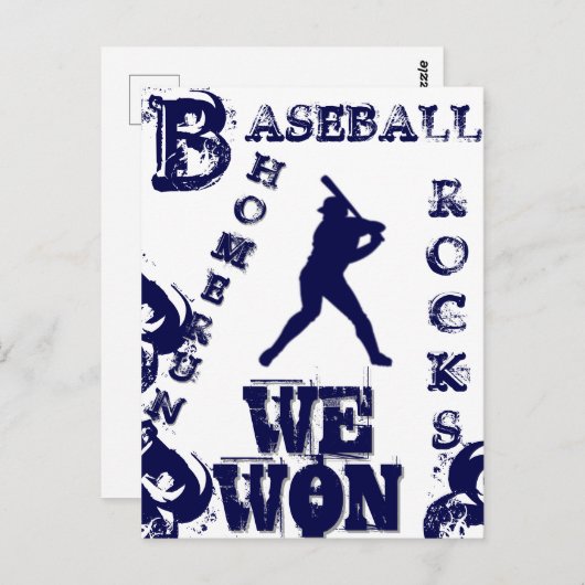 Baseball Postkarte (Vorne/Hinten)