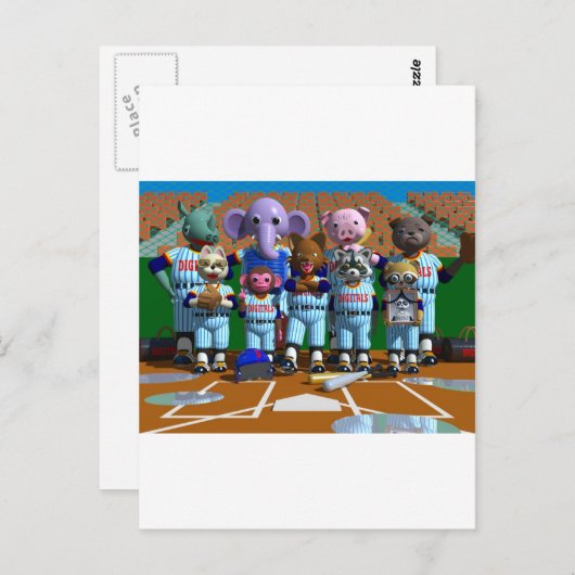 Baseball Postkarte (Vorne/Hinten)