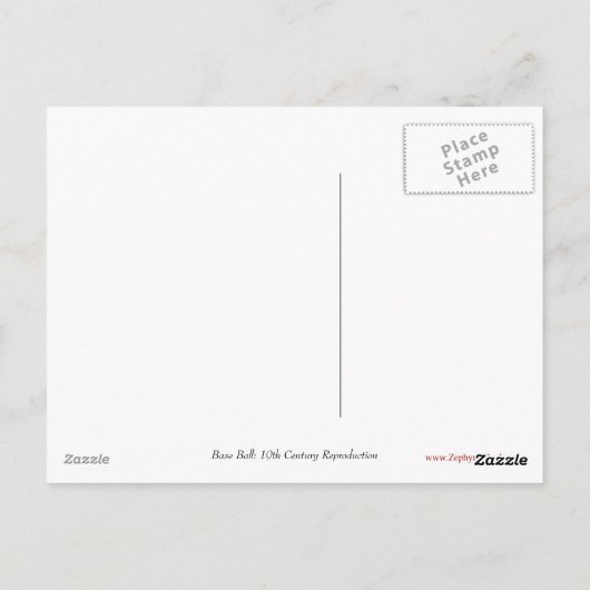 Baseball Postkarte (Rückseite)