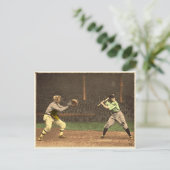 Baseball-Postkarte im Vintagen Stil Postkarte (Stehend Vorderseite)