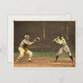 Baseball-Postkarte im Vintagen Stil Postkarte (Vorne/Hinten)