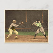 Baseball-Postkarte im Vintagen Stil Postkarte (Vorderseite)