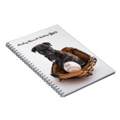 Baseball-Puppy-Notebook Notizblock (Rechte Seite)