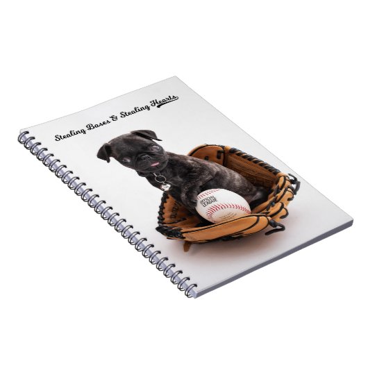 Baseball-Puppy-Notebook Notizblock (Rechte Seite)