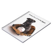 Baseball-Puppy-Notebook Notizblock (Linke Seite)