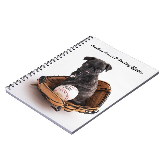Baseball-Puppy-Notebook Notizblock (Linke Seite)