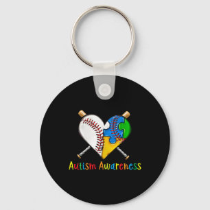 Baseball Puzzle Herz Autismus Aufklärungsmonat Spo Schlüsselanhänger