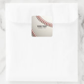 Baseball Quadratischer Aufkleber (Tasche)