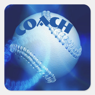Baseball quadratischer aufkleber