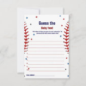 Baseball rät die Baby Food Baby Duschkarte Einladung (Vorderseite)