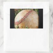 Baseball Rechteckiger Aufkleber (Tasche)