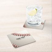 Baseball Rechteckiger Pappuntersetzer (Vor Ort)