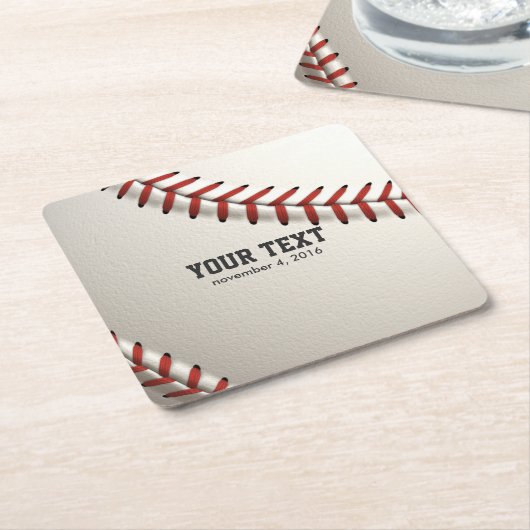 Baseball Rechteckiger Pappuntersetzer (angewinkelt)