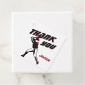 Baseball Red Black Geburtstagsparty Danke Geschenkanhänger (Beispiel)