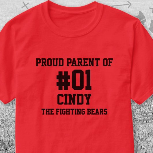 Baseball Red Black Team T-Shirt