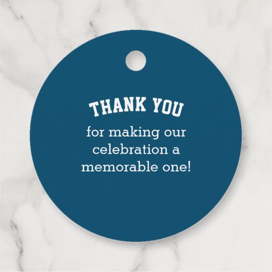 Baseball Red Blue Geschenkanhänger (Rückseite)