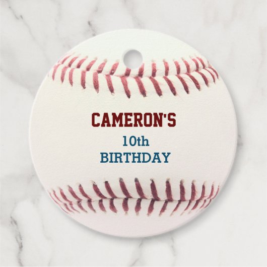 Baseball Red Blue Geschenkanhänger (Vorderseite)