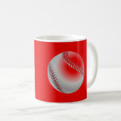 Baseball Red Pop Art Kaffeetasse (VorderseiteRechts)