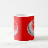 Baseball Red Pop Art Kaffeetasse (Mittel)